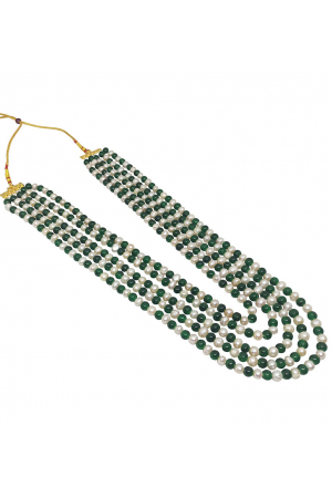 White and Green Designer Necklace Set