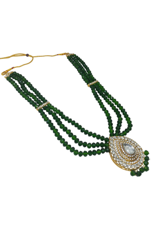 White and Green Designer Necklace Set