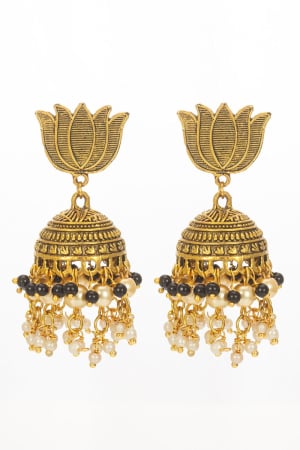 White Brass Designer Earrings