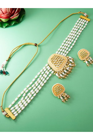 White Designer Necklace Set