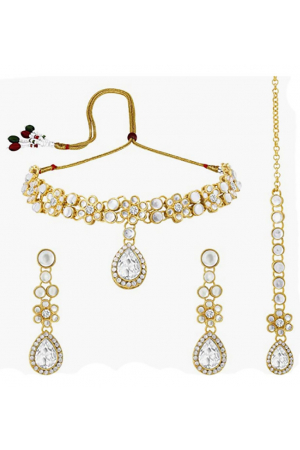 White Designer Necklace Set