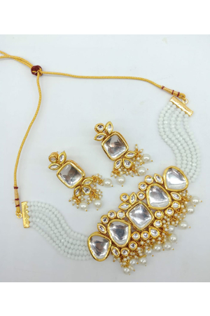 White Pearls Designer Necklace Set