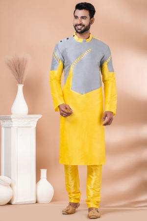 Yellow Festival Wear Plus Size Kurta Set