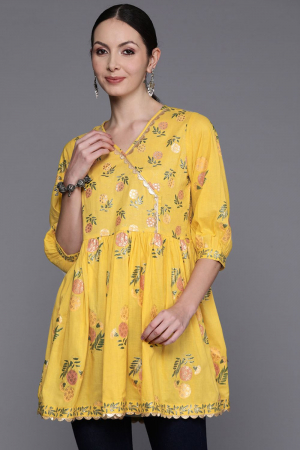 Yellow Party Wear Tunic