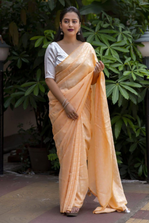 Yellow Printed Party Wear Saree