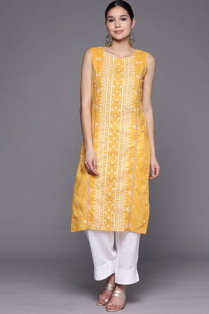Yellow Traditional Wear Kurta