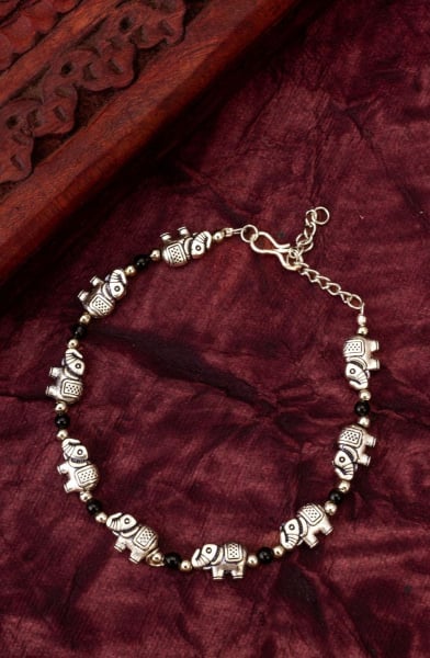 Silver Oxidized Bracelet