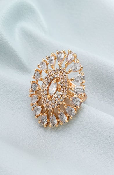 Elegant Studded Finger Ring