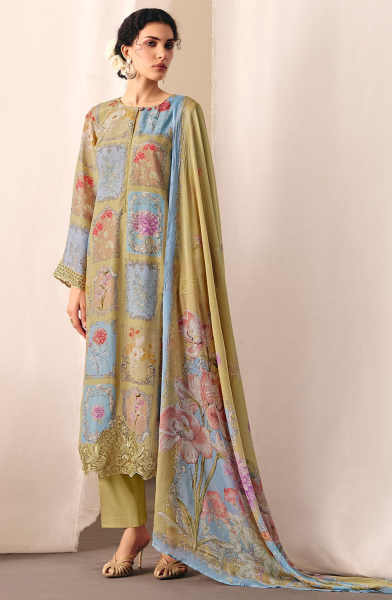 Fawn Muslin Plus Size Pant Kameez