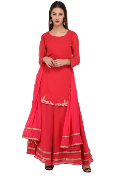 Gajari Georgette Plus Size Anarkali Suit
