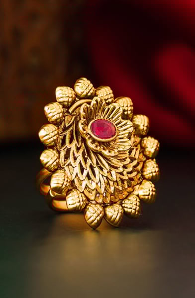 Golden Adjustable Ring