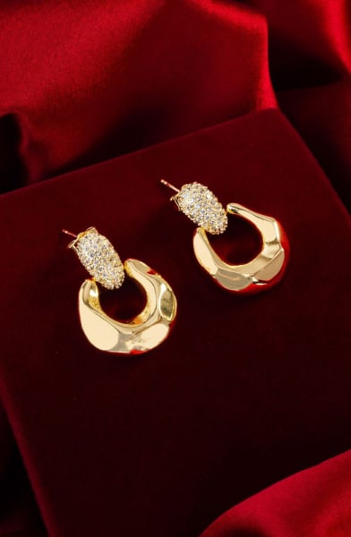 Golden Designer Earrings