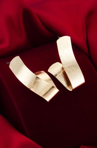 Golden Designer Studded Earrings