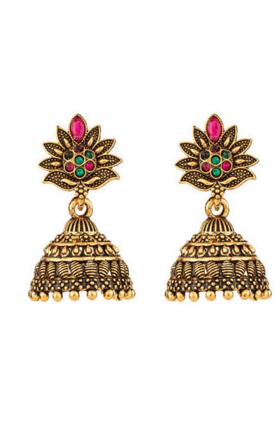Golden Moti Earrings
