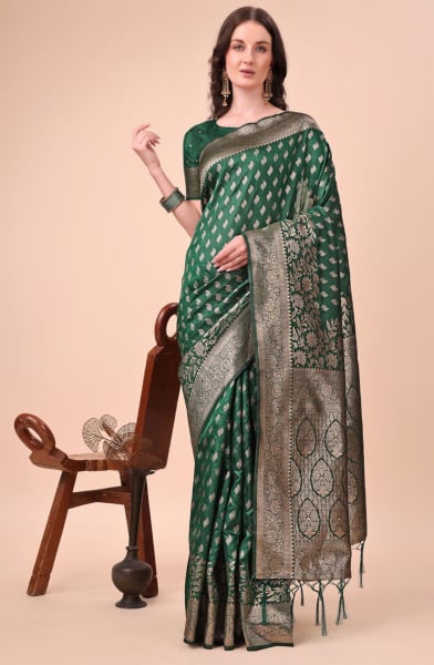 Green Silk Zari Woven Saree