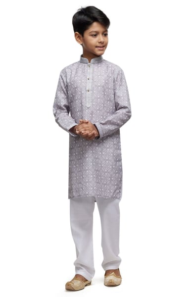 Purple Boys Kurta Pyjama Set