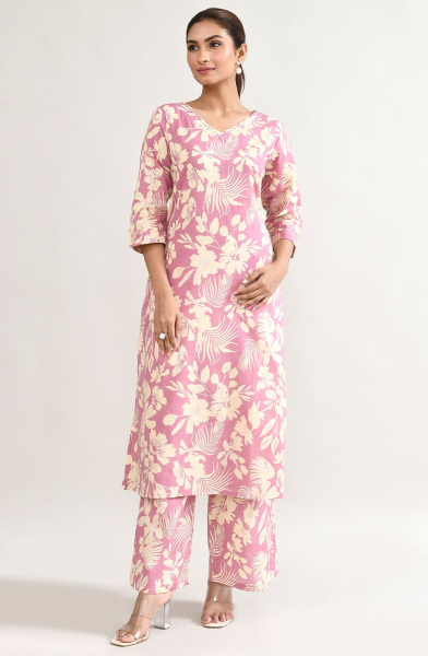 Lavender Cotton Linen Co-Ord Set