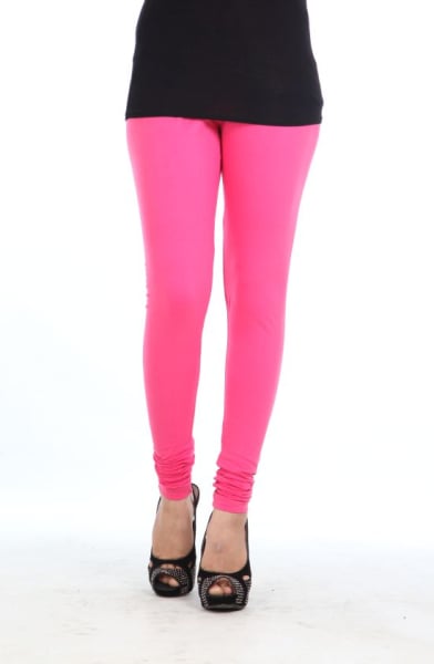 Rani Pink Cotton Lycra Leggings