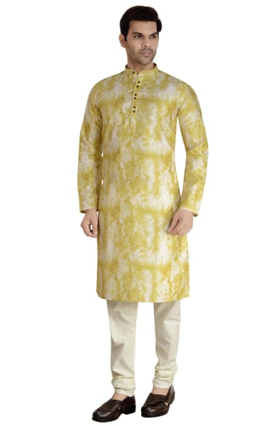 Lime Yellow Festival Wear Kurta Pyjama Set