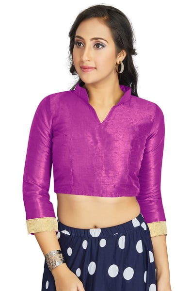 Magenta Art Silk Blouse