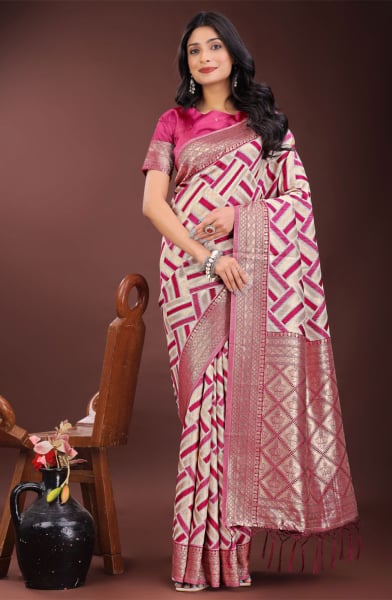 Magenta Cotton Saree