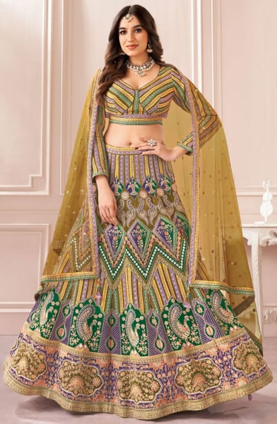 Maize Yellow Ready to Wear Lehenga Choli Set