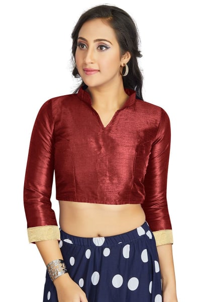 Maroon Art Silk Blouse