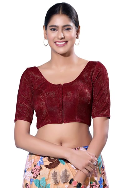 Maroon Shimmer Blouse