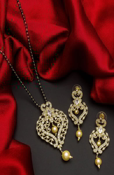 Gold Plated Studded Mangalsutra