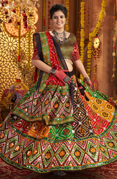 Multicolor Cotton Chaniya Choli for Navratri