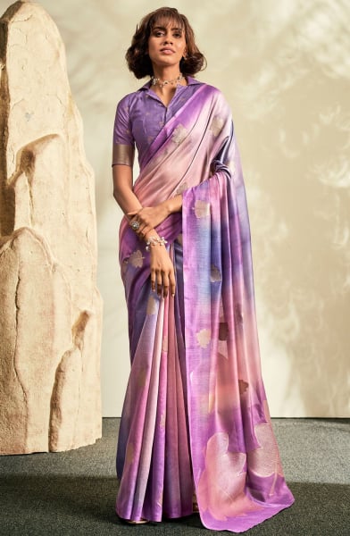 Multicolor Embellished Handloom Cotton Silk Saree