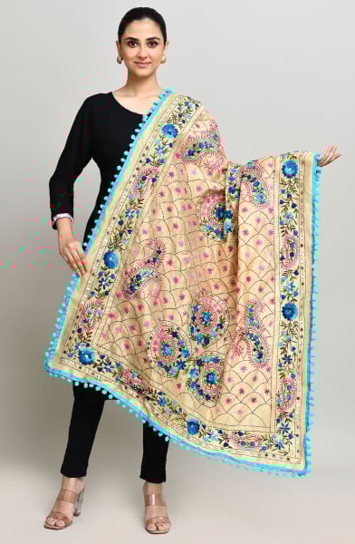 Multicolor Embroidered Dupatta