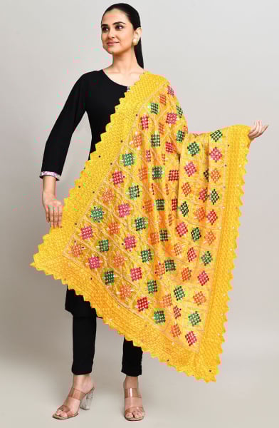 Multicolor Embroidered Dupatta