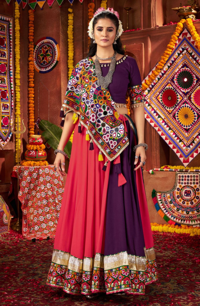Multicolor Viscose Cotton Chaniya Choli for Festival