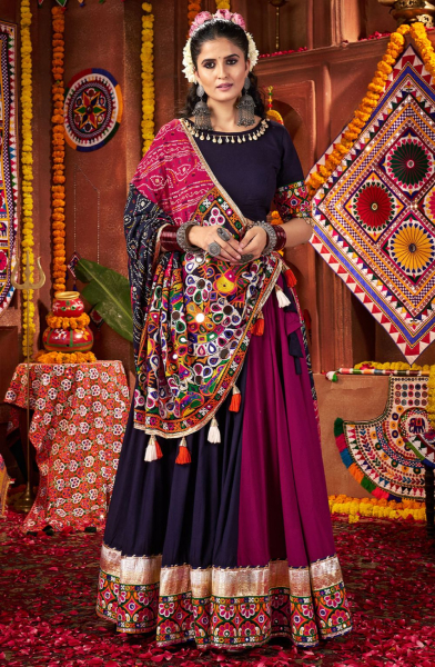 Multicolor Viscose Cotton Chaniya Choli for Festival