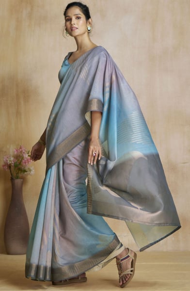 Multicolor Woven Art Silk Saree for Festival