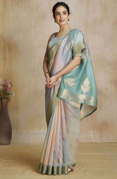 Multicolor Woven Art Silk Saree for Party