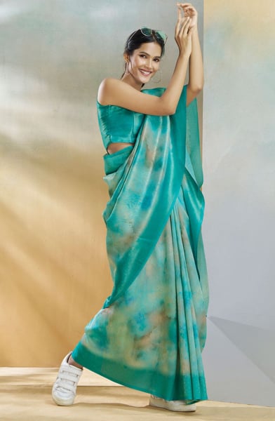 Multicolor Woven Handloom Silk Saree
