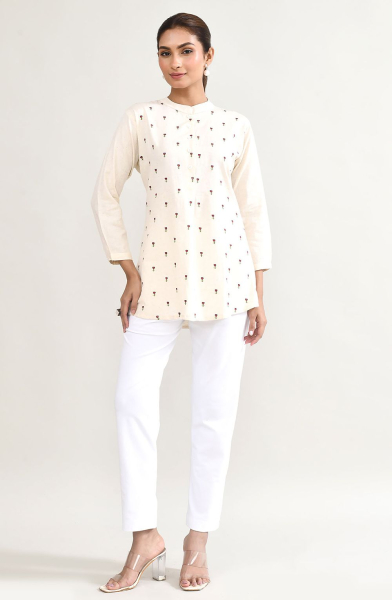 Off White  Muslin Co-Ord Set