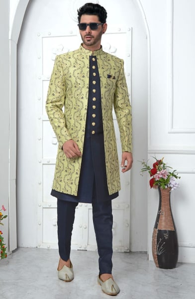 Pastel Green Designer Indo Western Outfit