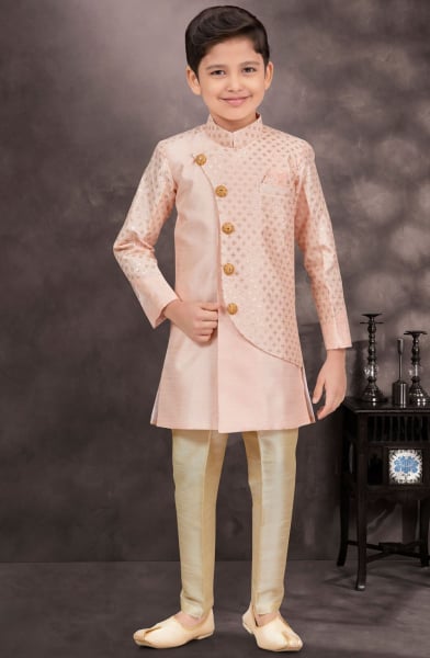 Peach Boys Indowestern Outfit for Festival