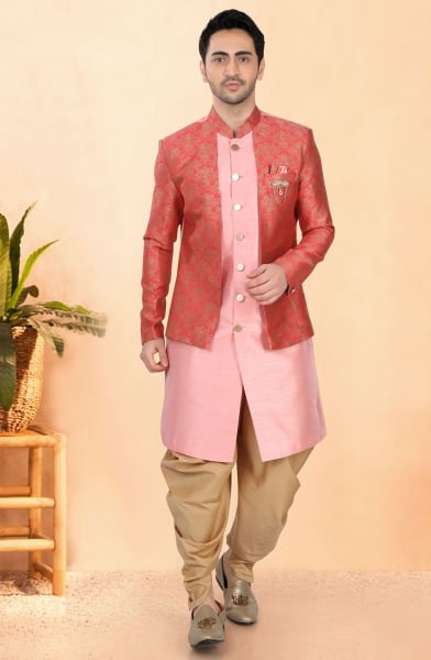 Pink Designer Indo Western Outfit