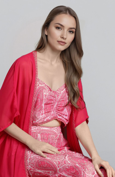 Pink Silk Co-Ord Set