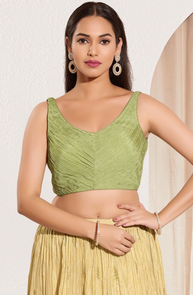 Pistachio Green Tissue Blouse