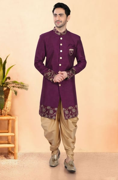 Purple Designer Indo Western Outfit