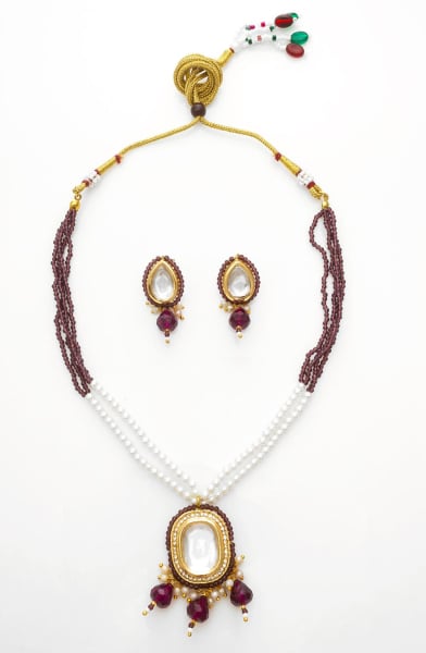Purple Designer Necklace Set