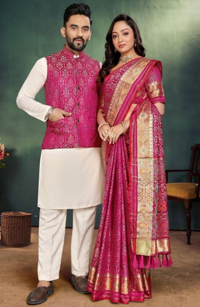 Rani Pink Couple Combo for Ceremonial
