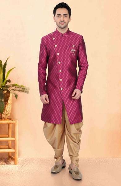 Rani Pink Designer Indo Western Outfit