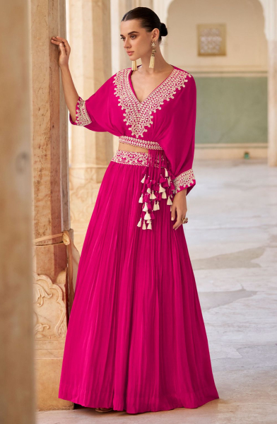 Rani Pink Designer Lehenga Choli for Wedding