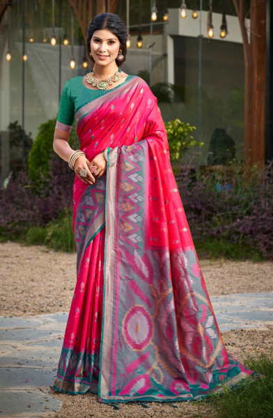 Red Soft Silk Woven Saree for Festival